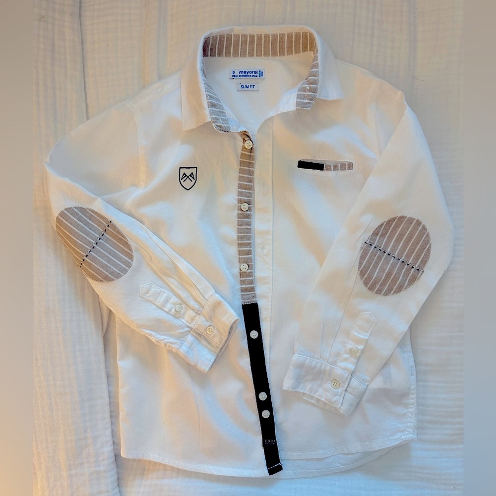 Mayoral boys button down shirt 100% cotton.